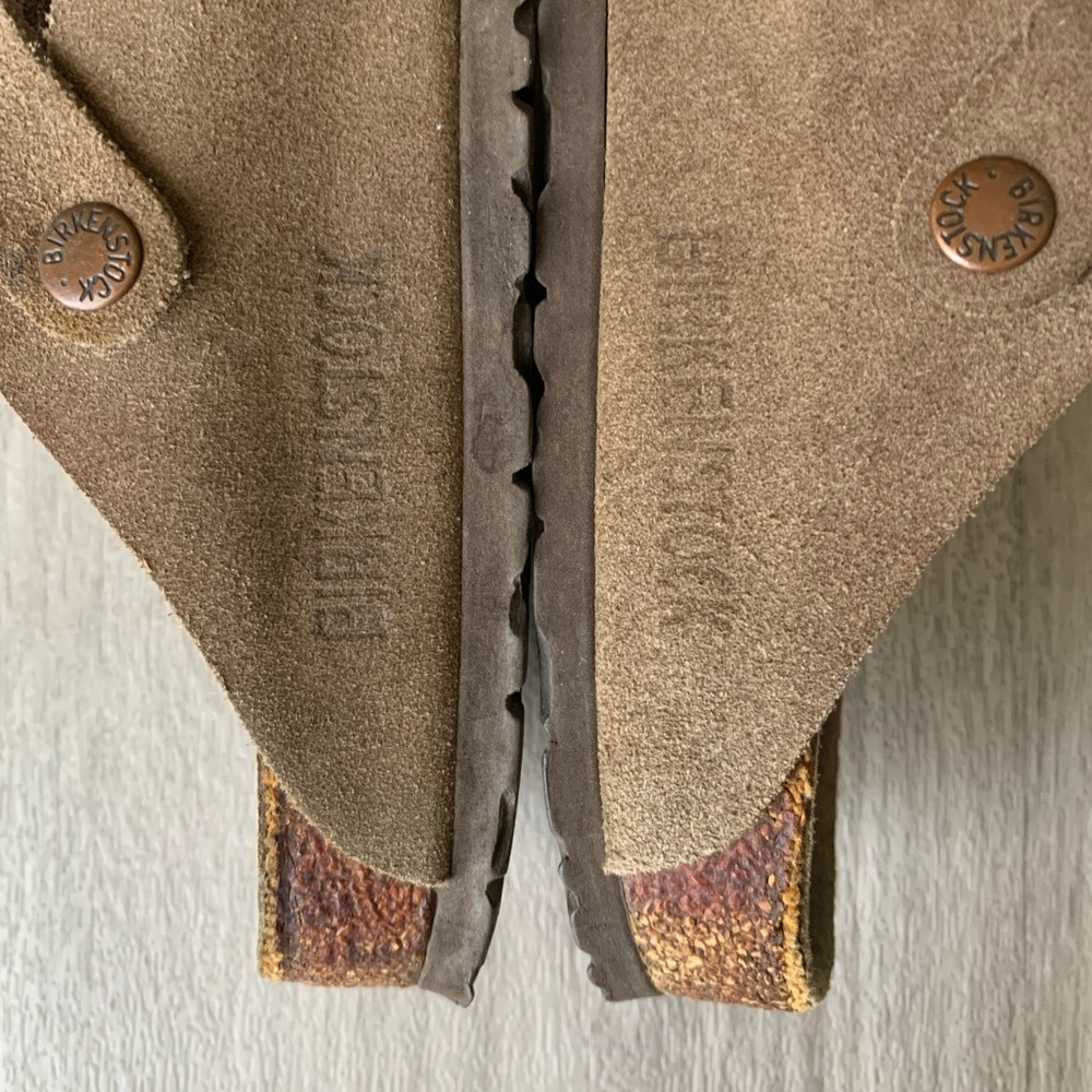 Birkenstock Brown Suede Clogs - Picture 7 of 13